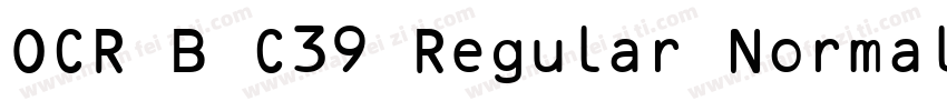 OCR B C39 Regular Normal字体转换